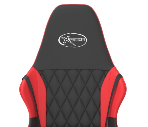 Silla gaming cuero sintético negro y rojo