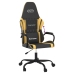 Silla gaming cuero sintético negro y dorado