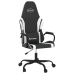 Silla gaming cuero sintético negro y blanco