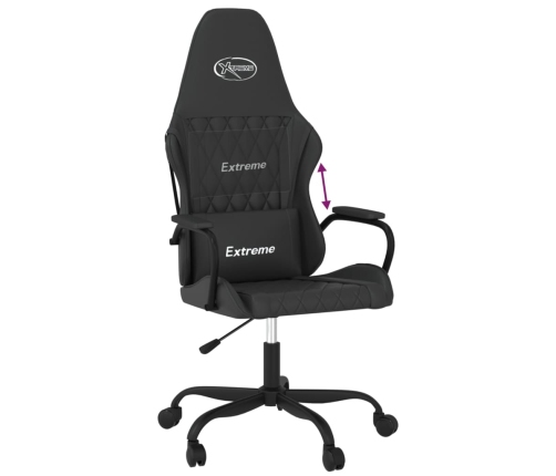 Silla gaming cuero sintético negro