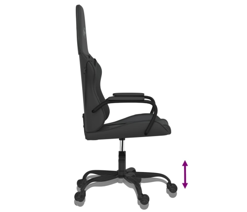 Silla gaming cuero sintético negro