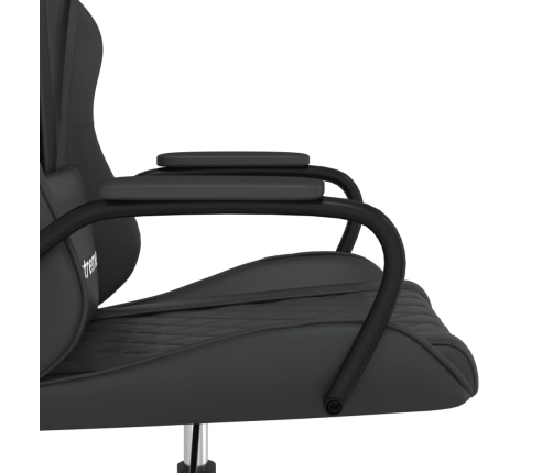 Silla gaming cuero sintético negro