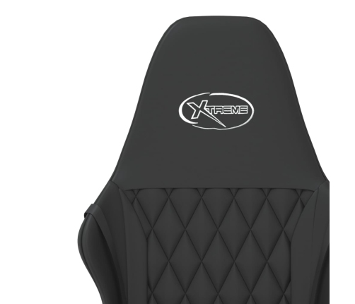 Silla gaming cuero sintético negro