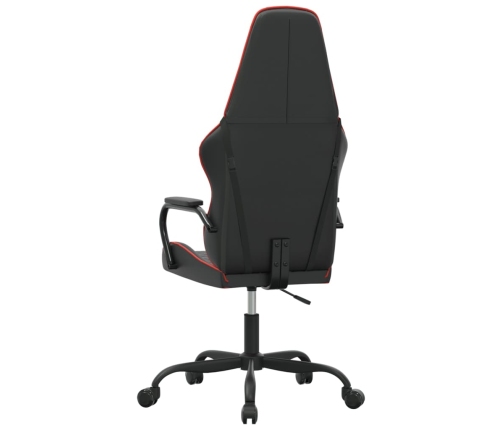 Silla gaming cuero sintético negro y rojo