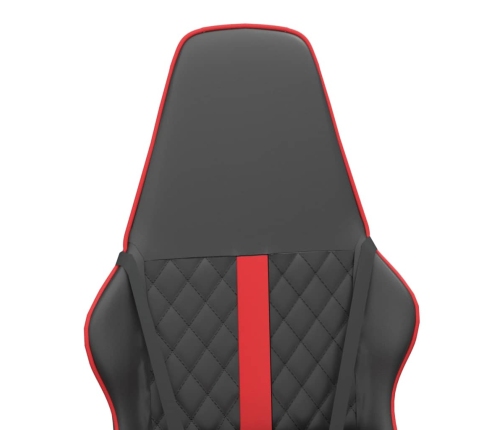 Silla gaming cuero sintético negro y rojo