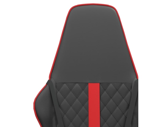 Silla gaming cuero sintético negro y rojo