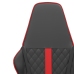 Silla gaming cuero sintético negro y rojo