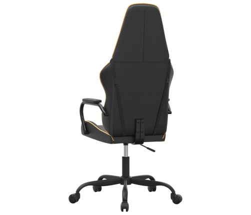 Silla gaming cuero sintético negro y dorado