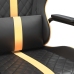 Silla gaming cuero sintético negro y dorado