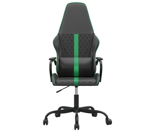 Silla gaming cuero sintético negro y verde