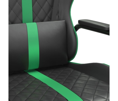 Silla gaming cuero sintético negro y verde