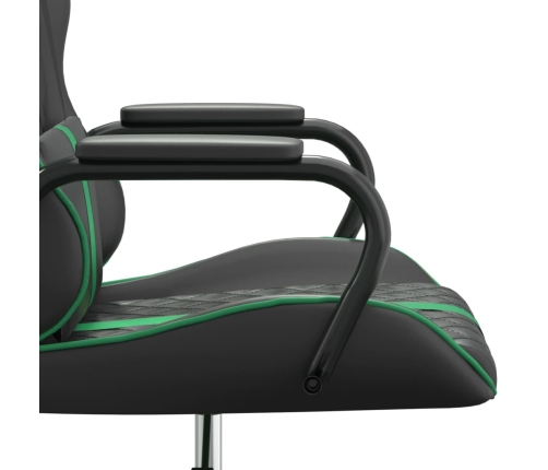 Silla gaming cuero sintético negro y verde