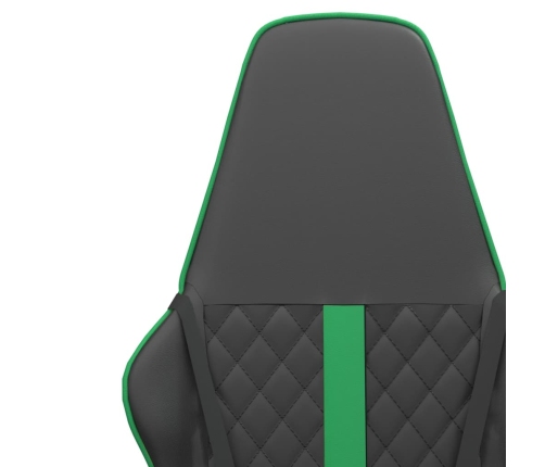 Silla gaming cuero sintético negro y verde