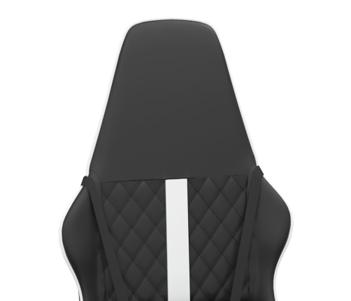 Silla gaming cuero sintético negro y blanco