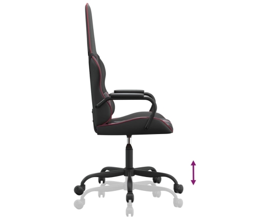 Silla gaming cuero sintético negro y rojo vino tinto