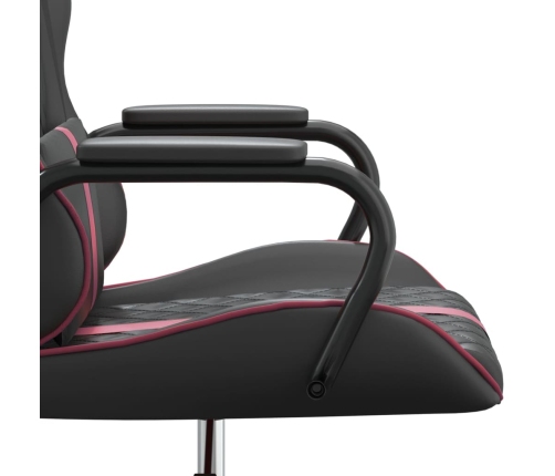 Silla gaming cuero sintético negro y rojo vino tinto