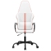 Silla gaming cuero sintético blanco y rosa