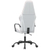 Silla gaming cuero sintético blanco y rosa