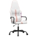 Silla gaming cuero sintético blanco y rosa