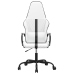 Silla gaming cuero sintético blanco y negro