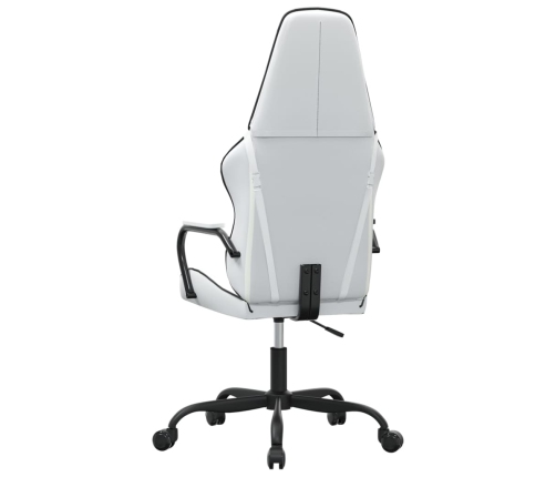 Silla gaming cuero sintético blanco y negro