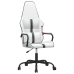 Silla gaming cuero sintético blanco y negro