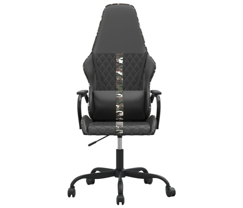 Silla gaming cuero sintético negro y camuflaje