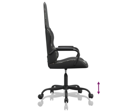 Silla gaming cuero sintético negro y camuflaje