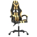 Silla gaming cuero sintético negro y dorado