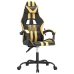 Silla gaming cuero sintético negro y dorado