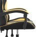 Silla gaming cuero sintético negro y dorado