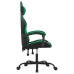 Silla gaming cuero sintético negro y verde