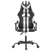 Silla gaming cuero sintético negro y blanco