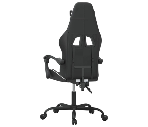 Silla gaming cuero sintético negro y blanco