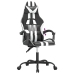 Silla gaming cuero sintético negro y blanco