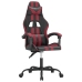 Silla gaming cuero sintético negro y rojo vino tinto