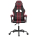 Silla gaming cuero sintético negro y rojo vino tinto