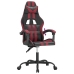 Silla gaming cuero sintético negro y rojo vino tinto