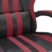 Silla gaming cuero sintético negro y rojo vino tinto