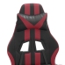 Silla gaming cuero sintético negro y rojo vino tinto