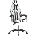 Silla gaming cuero sintético blanco y negro