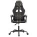 Silla gaming cuero sintético negro y camuflaje