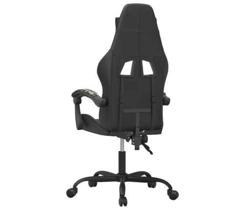 Silla gaming cuero sintético negro y camuflaje