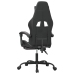 Silla gaming con reposapiés cuero sintético negro gris