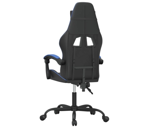 Silla gaming cuero sintético negro y azul