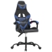 Silla gaming cuero sintético negro y azul