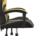 Silla gaming cuero sintético negro y dorado