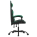 Silla gaming cuero sintético negro y verde