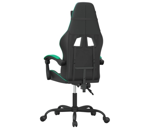 Silla gaming cuero sintético negro y verde