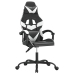 Silla gaming cuero sintético negro y blanco